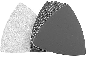 TA-VIGOR 8PCS 800 Grit Triangle Sanding Pad, Silicone Carbide Hook and Loop Sanding Pads fit 3-1/2" Oscillating Multi-Tool, Electrostatic Sand Planting Triangle Sandpaper for Wet and Dry Use