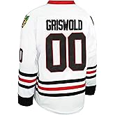 Mens #00 Ice Hockey Jersey Stitched Letters and Numbers, Unisex Hockey Fan Apparel for Christmas Vacation, Size S-3XL