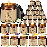 Coume 20 Pcs Thank You Candles 3.5 oz Employee Appreciation Gifts Bulk Scented Jar Candle Thank You Gifts for Coworker Volunteer Teacher Women Friends Secretaries, 10 Fragrance(Brown)