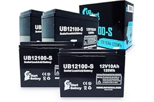 4X Pack - Replacement for Neuton Mowers CE5 Battery - UB12100-S Universal Sealed Lead Acid Battery (12V, 10Ah, 10000mAh, F2 T
