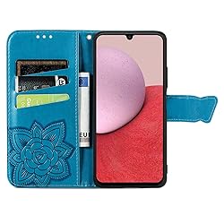 HAOTP Samsung Galaxy A14 5G Wallet Case, Blue - PU