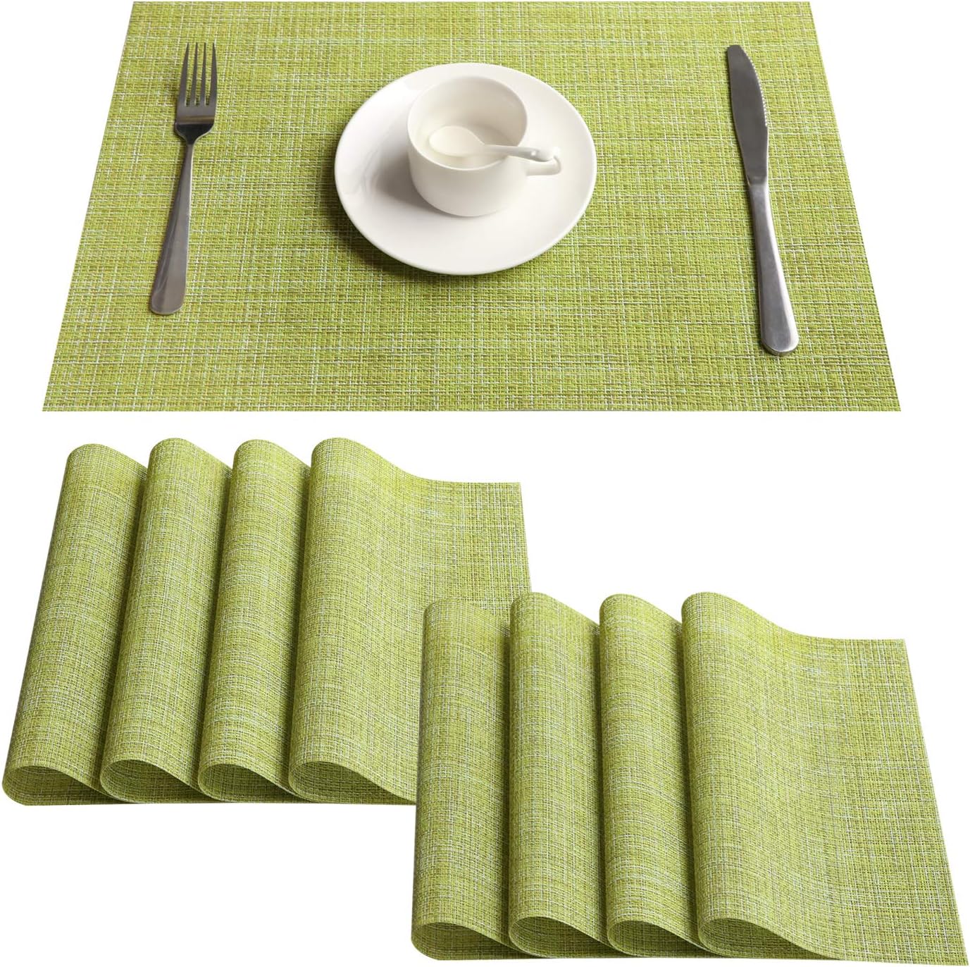 Best green placemats for dining table set of 8