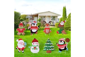 Onory Outdoor Christmas Decorations - 8pcs Large Yard Signs with Stakes for Holiday Party Decor