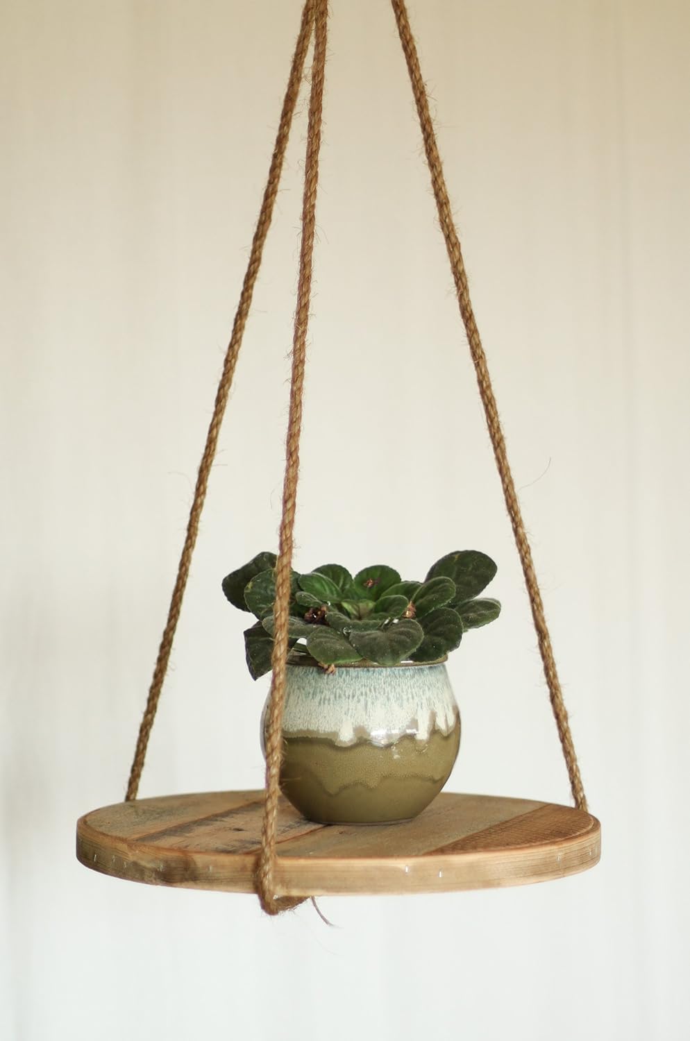 Suspended Rope Plant Stand Handmade