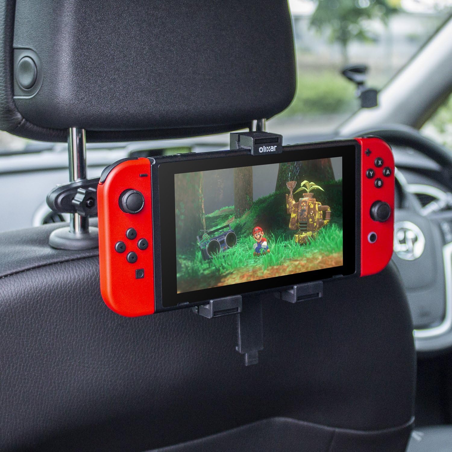Olixar Nintendo Switch Car Mount - for Back Seat Passengers - Headrest Mount - 360 Degree Rotation - Designed for Nintendo Switch - Recommended by T3: Home Audio & Theater