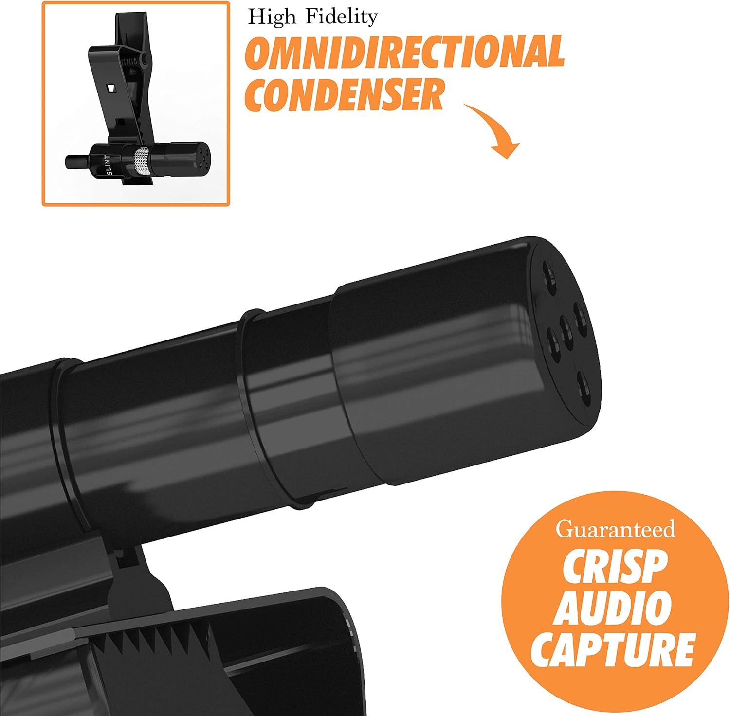 Lavalier Lapel Microphone 2 Pack Bundle - Professional Omnidirectional Lavalier Mic with Clip-on Lapel Mic Compatible with iPhone, Samsung Android, GoPro & DSLR - Lapel Microphone for YouTube