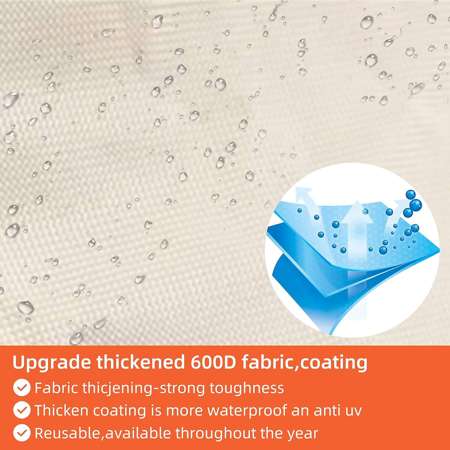 Umbrauto Outdoor Bench Cover 600D Oxford Heavy Duty Durable and Waterproof Outdoor Lawn Patio Furniture Covers Bench Protectors: Kitchen & Dining