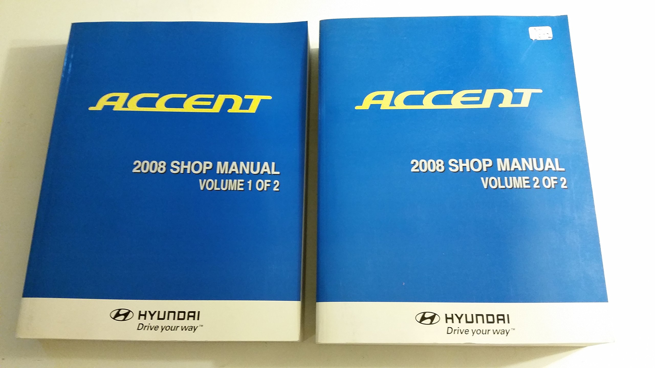 2008 HYUNDAI ACCENT Shop Manual Set Service Manuals 2 Volumes Paperback –  2008