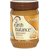 Earth Balance Natural Peanut Butter and Flaxseed Spread, Creamy, Vegan and Gluten Free, 16 Oz