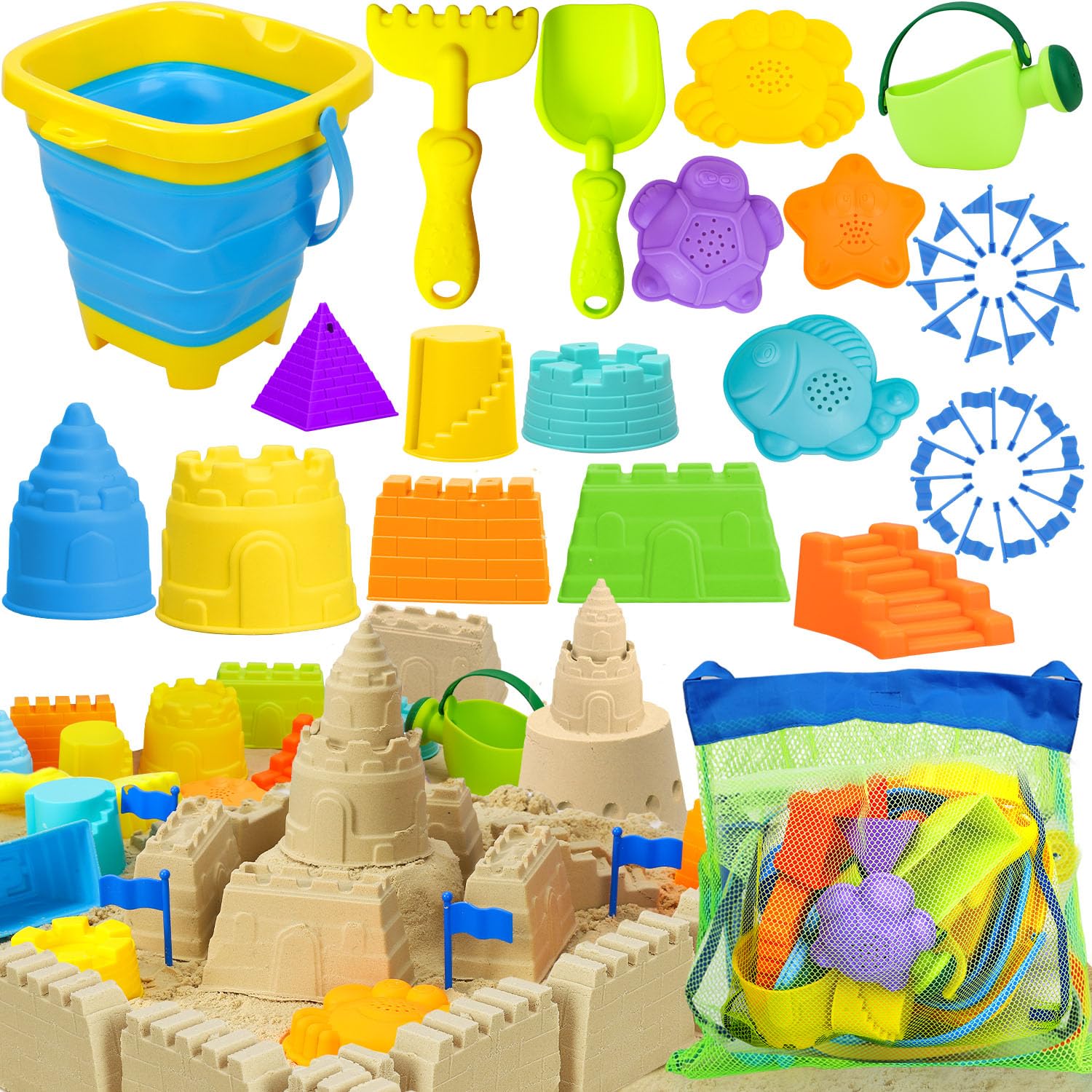 Photo 1 of TOY Life Beach Toys for Kids Ages 4-8, Sand Toys for Toddlers 1-3, Beach Toys for Toddlers 1-3, Kids Beach Toys for Kids Ages 8-12, Sandbox Toys, Sand Castle Building Kit, Sand Toys for Kids Ages 4-8