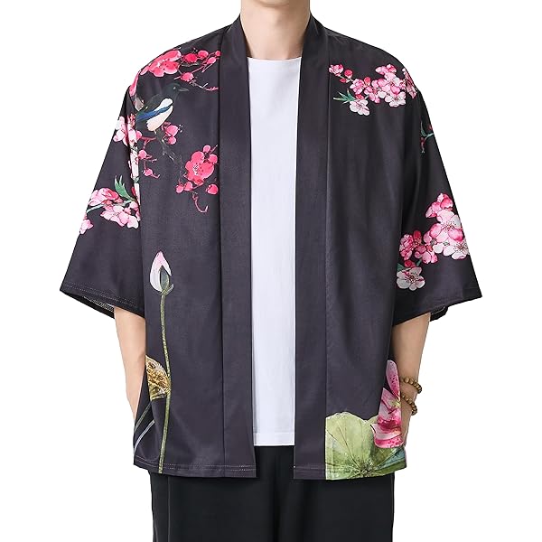 Amazon.com: MFCT Men's Lightweight Japanese Graphic Kimono