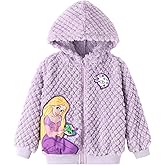Disney Stitch Minnie Frozen Princess Girls/Boys Fleece Jacket Zipper Sherpa Fuzzy Hoodie Warm Winter Coat Outwear 2-13 Years