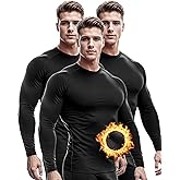 DRSKIN Men's Thermal Compression Shirts or Set Fleece Lined Base Layers Underwear Top & Bottom Sports Athletic Workout Winter