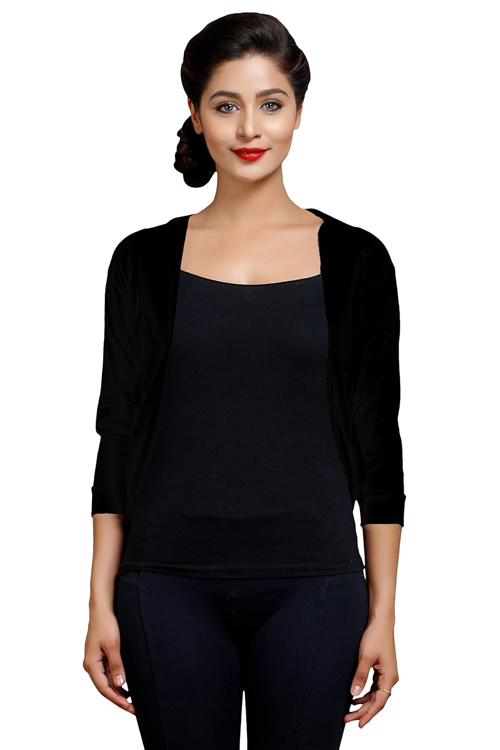 goodtry women's shrug-black