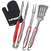Cuisinart CGS-134 Grilling Tool Set with Grill Glove, Red (3-Piece)