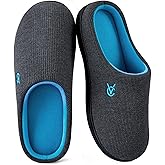 VeraCosy Women's Two-Tone Slippers Soft Comfy Knit Memory Foam Non-slip Indoor Outdoor House Shoes