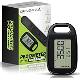 Ankle Pedometer Step Counter for Walking - Activity Tracker with Ankle Band | Distance Counter - Accurate Step Tracker with Removable Clip &amp; Ankle Band &amp; Lanyard, No App or Charging Needed