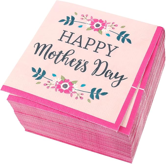 Happy Mothers Day Paper Napkins for Mother’s Day Party (6.5