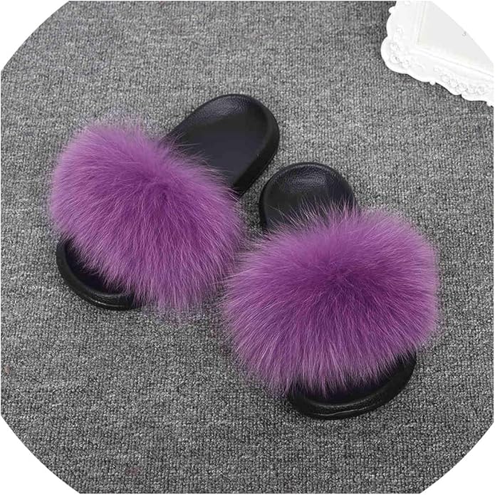 fluffy slides women