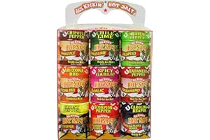 Ass Kickin' Hot and Spicy Salt Gift Set – 1.1 oz. (9 Pack Variety) - Perfect Flavored Salt for Popcorn Seasoning, Margarita Salt and French Fry Seasoning - Premium Gourmet Gift Set