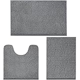 LINLA 3 Pieces Bathroom Rug Set, Absorbent Non Slip