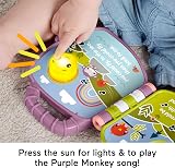 Fisher-Price Purple Monkey Musical Storybook Lights & Sounds for Infants view 3