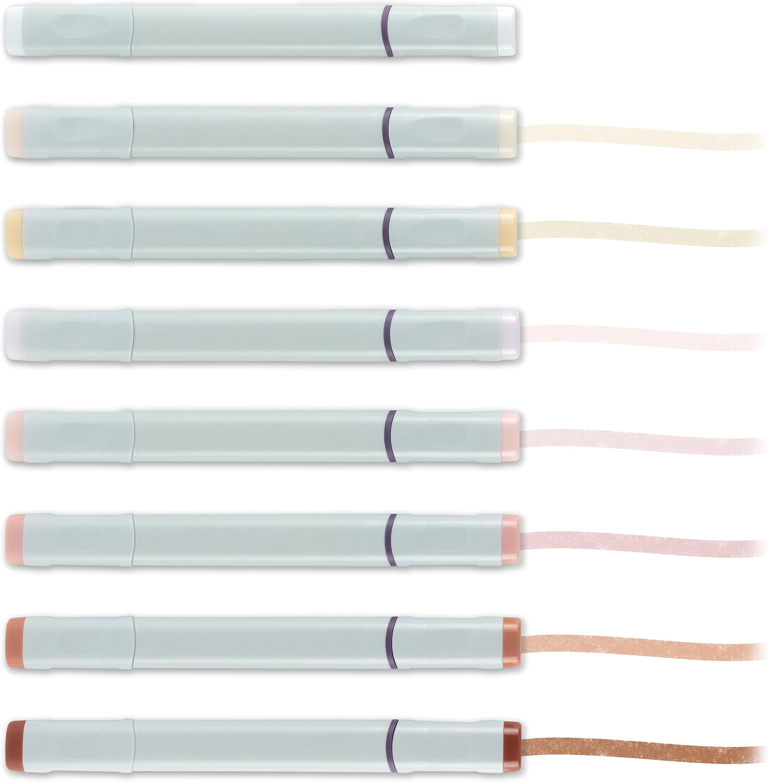 Professional Art Sketch Markers - Artist Quality - 8 Piece Dual Tip Skin Tone Set with Blending Marker - Alcohol-Based - Non-Toxic - Manga, Anime, Illustrations - Bonus Carry Bag