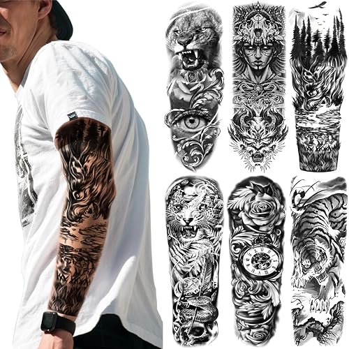 Tribal Animal Sleeve Tattoos