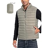 Pioneer Camp Men's Lightweight Puffer Vest Packable Water-Repellent Warm Quilted Sleeveless Outerwear for Work Casual Travel…