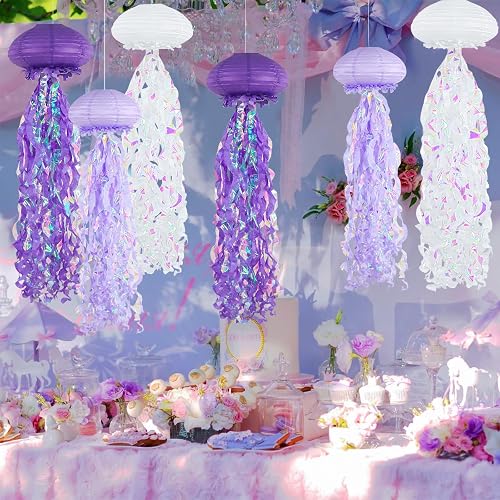 6-Pack Fish-Shaped Hanging Paper Lanterns – Fun Party Decor For Ocean-Themed Birthdays, Showers & Festive Events (31x23cm)