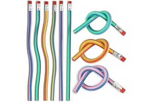 THE TWIDDLERS 70 Fun Novelty Bendy Flexible Pencils - Goodie Bag Filler, Birthday Party Toys, Classroom Gifts Party Favors for Boys & Girls