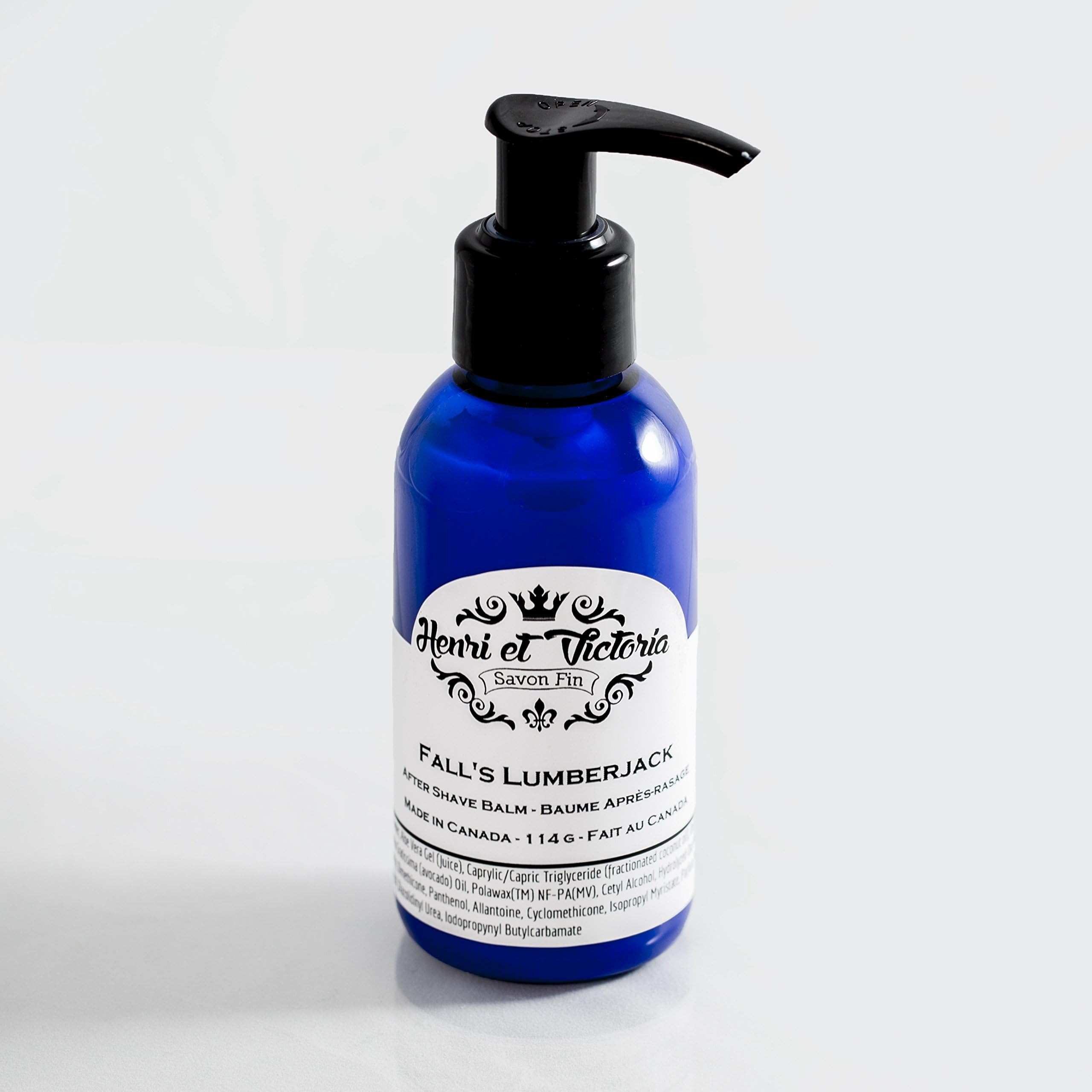 Fall's Lumberjack Aftershave Balm Fragrance for Men | Henri et Victoria | Hand Made | Moisturizing and Soothing | Prevent and Cure Razor Burns and Irritation | 100ml