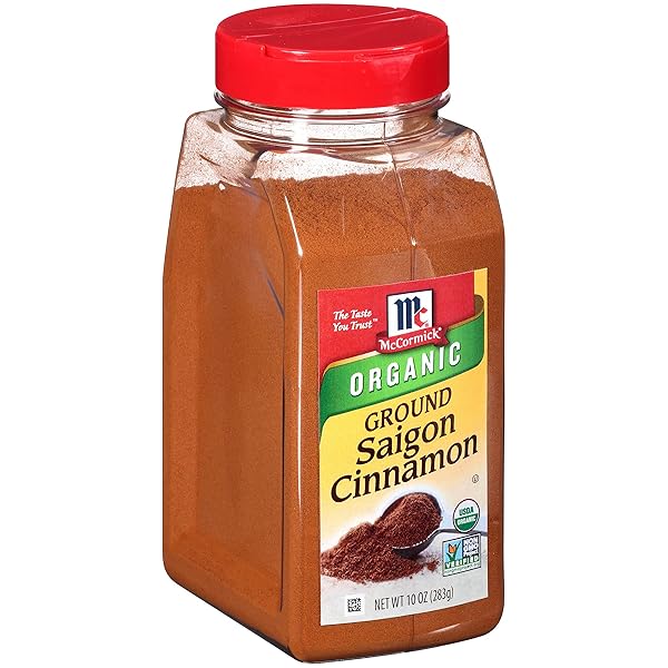MCCORMICK ORGANIC GROUND SAIGON CINNAMON, 10 OZ