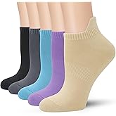 SERISIMPLE Viscose Bamboo No Show Sock Women Ankle Thin Low Cut Socks Arch Support Breathable Athletic Sock 5 Pairs