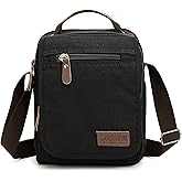 Sechunk Small Canvas Shoulder Bags Messenger Bag Travel Bag Business Bag Working Bag For Men Women