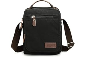Sechunk Small Canvas Shoulder Bags Messenger Bag Travel Bag Business Bag Working Bag For Men Women