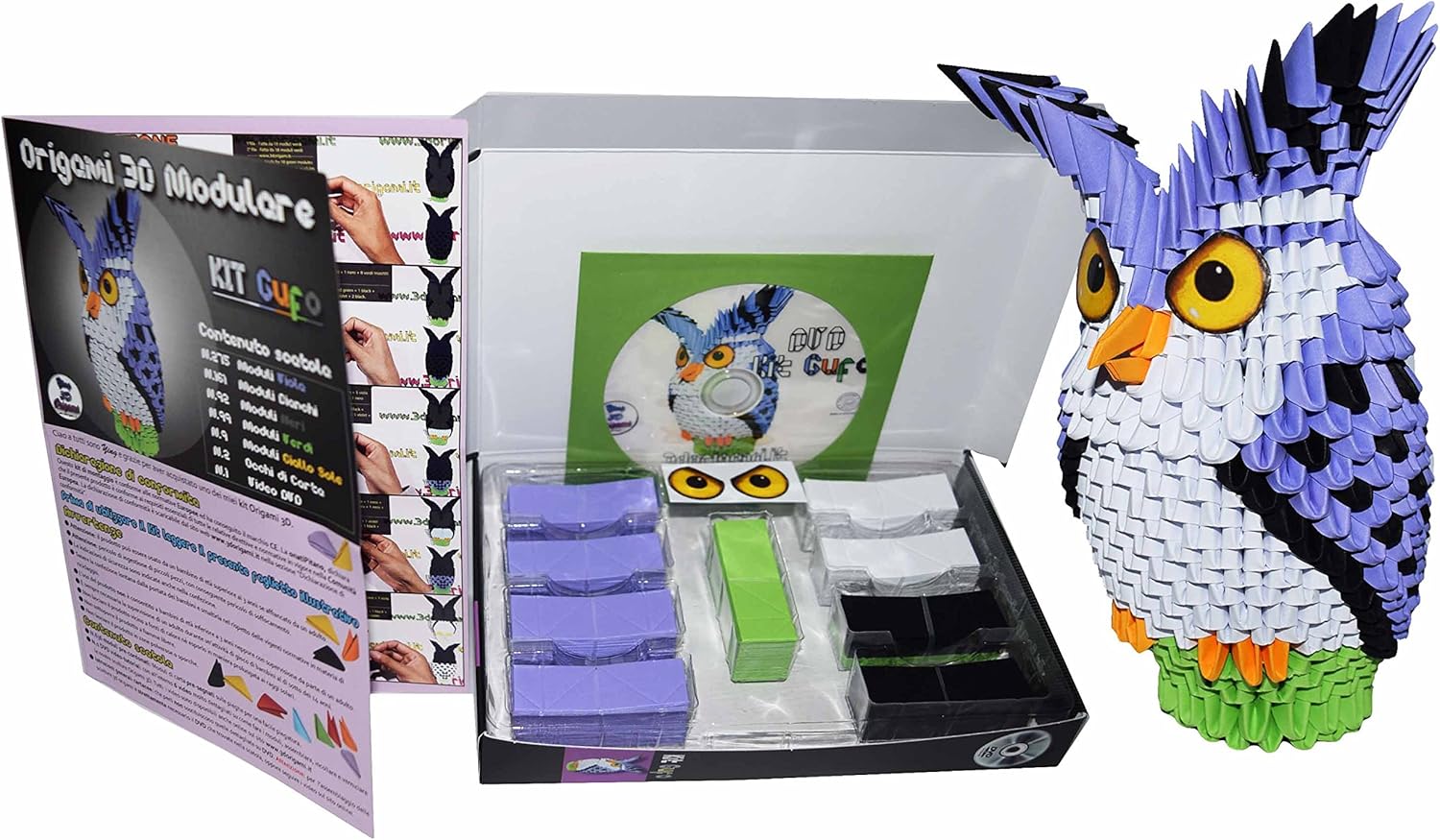 Origami Modular 3d Kit Eule 636 Pcs Karton Vorgewertet Gleich 1 32 Auf A4 Basis Online Video Tutorial Anweisungen In Italienisch Und Englisch Auch Papier Internet Anschluss Anfrage Made In Italy Amazon De Spielzeug