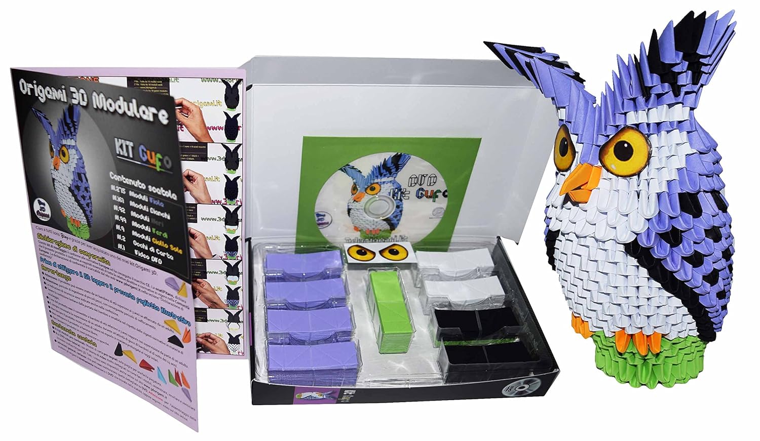 Origami Modular 3d Kit Eule 636 Pcs Karton Vorgewertet