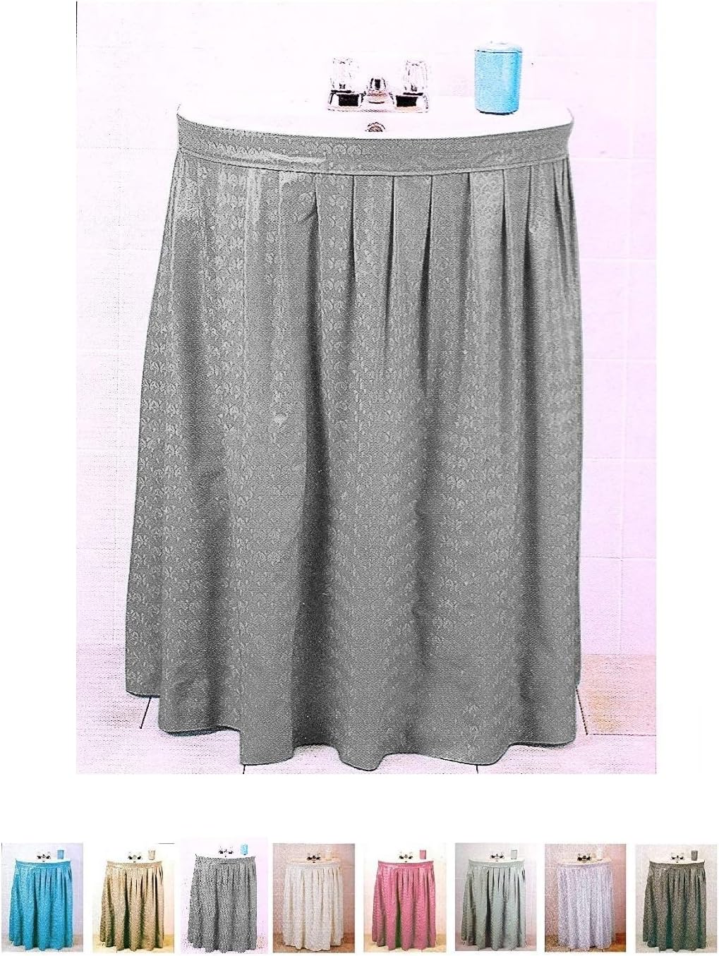 Better Home Premium Vinyl Sink Skirt Bath Vanity Cover