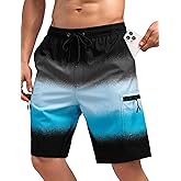 Vogyal Mens Swim Trunks with Compression Liner Zipper Cargo Pockets Bathing Suit 9 Inch Quick-Dry Swimming Shorts
