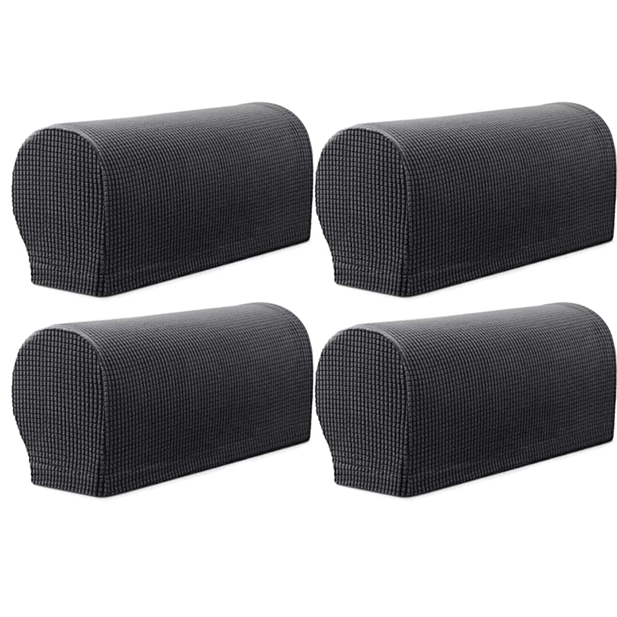 GEOCANG Armchair cover, Set of 4 non-slip armchair, sofa armrest protector, for furniture protector (Dark Grey)