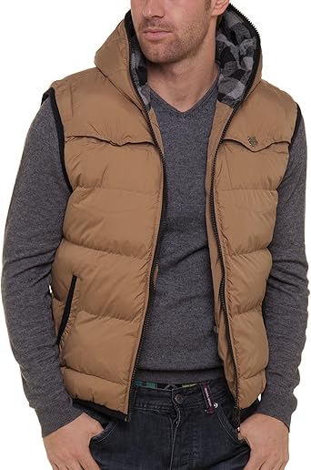 doudoune sans manche camel