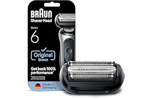 Braun Series 6 Electric Shaver Replacement Head with Sensitive Skinguard, Easily Attach Your Shaver Head, Compatible with New Generation Series 6 Shavers, 64B, Black