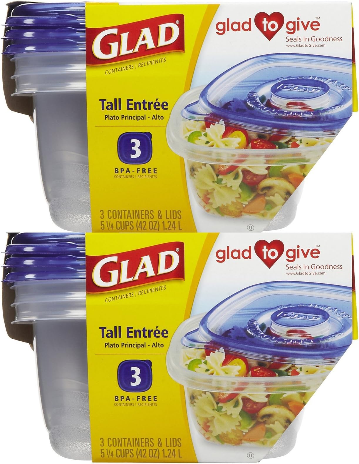 GladWare Tall Entrée - 3 ct - 2 pk
