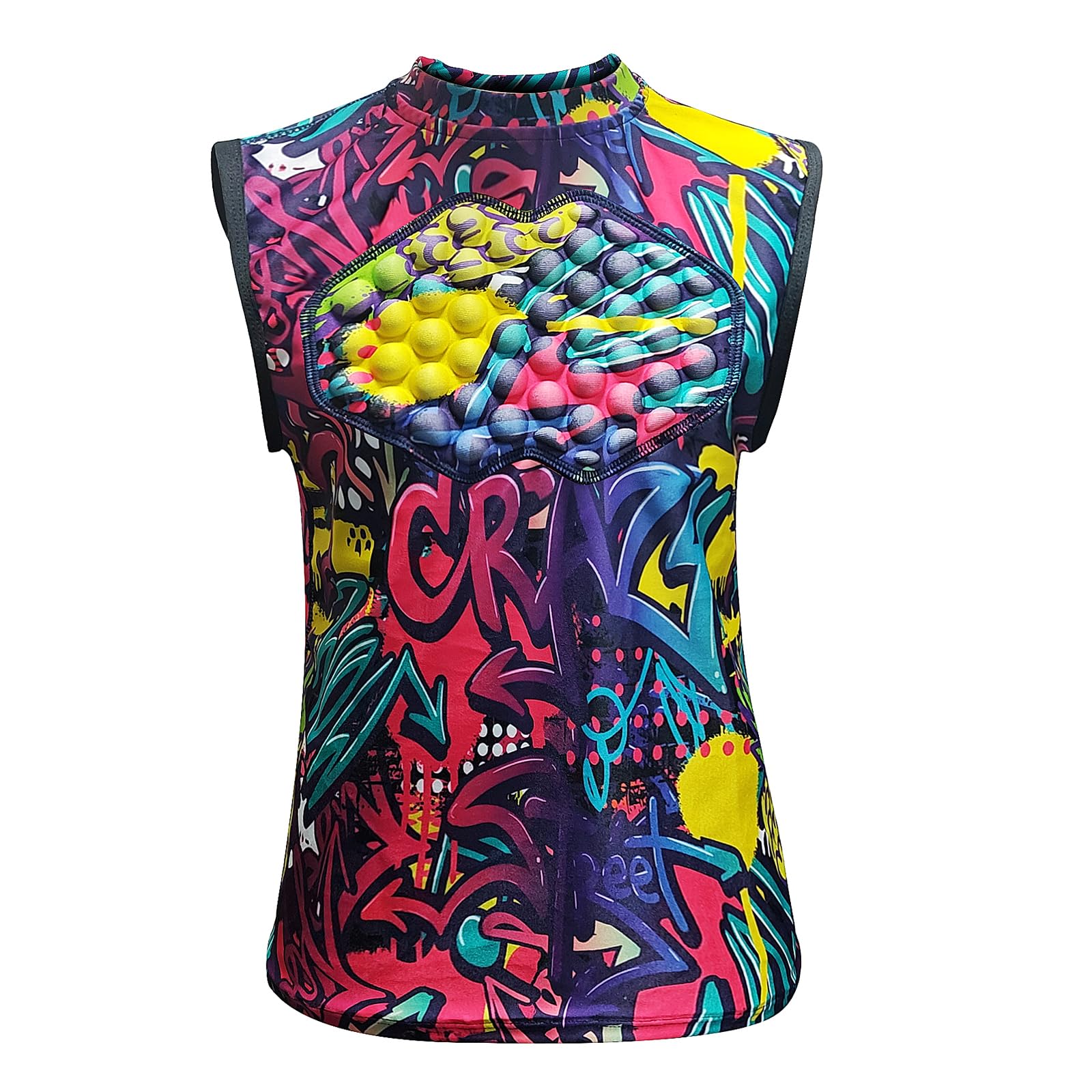 Topeter Heart Guard Sternum Protection Tank Tops for Goalies Catchers, Baseball Chest Protector Shirt for Youth Kids Red YL