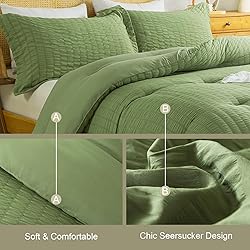 Cosybay Sage Green King Comforter Set - 3 Pieces