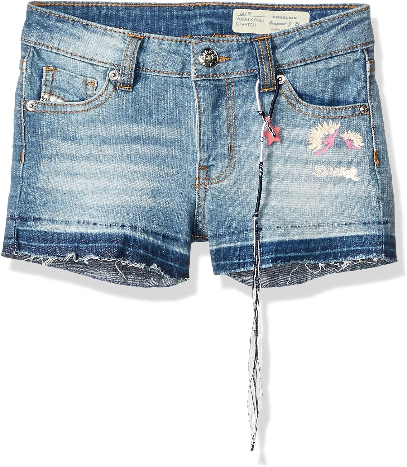 glitter jean shorts