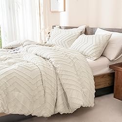 Andency Comforter Full Size Set, Beige Boho Bed