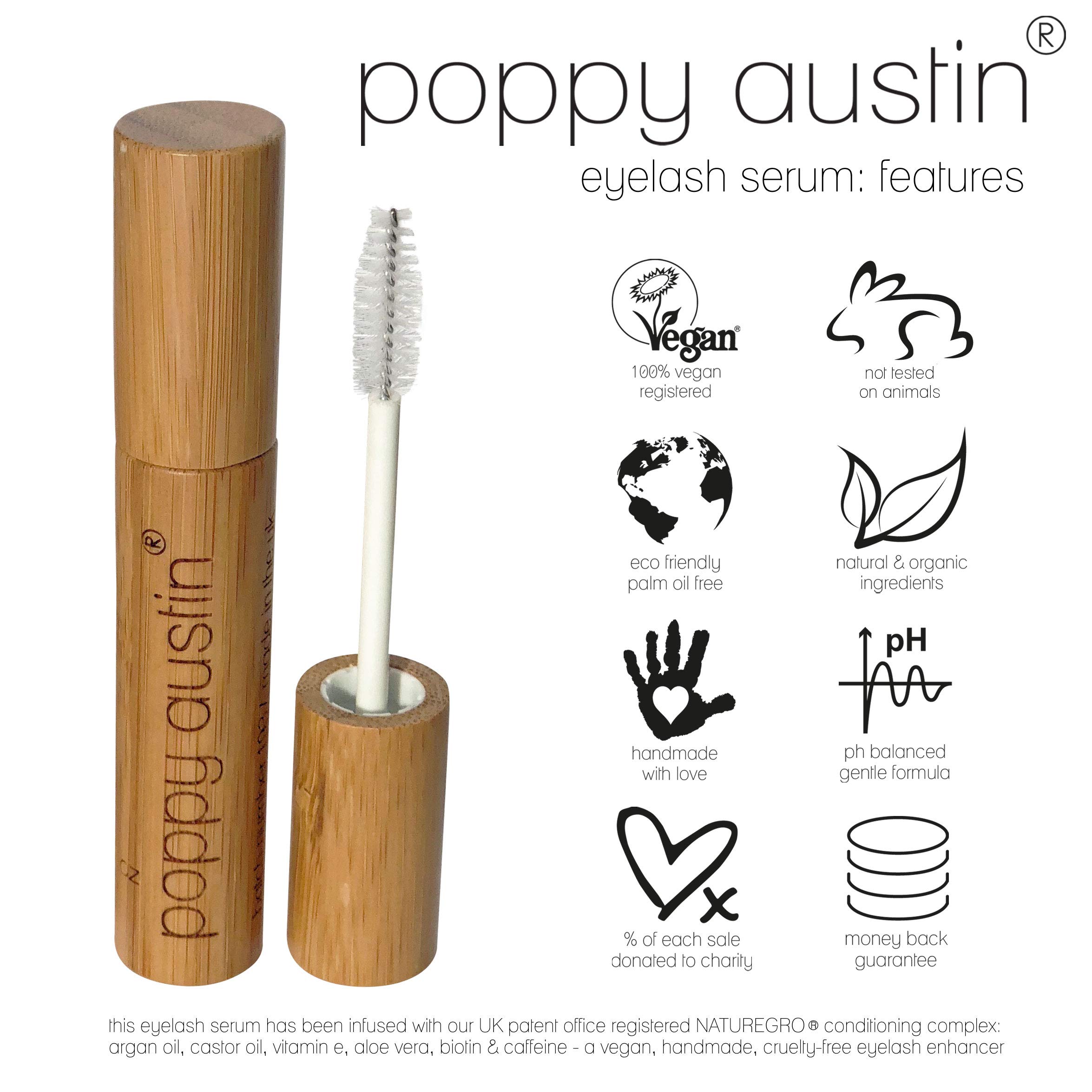 LUXURY Eyelash Serum Vegan, Organic, CrueltyFree, Eco Friendly