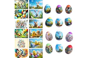 Szkerui Easter Eggs Heat Sleeves Easter Egg Wraps Eggs Film Shrink Wraps for 2.4in Egg Stickers for 24 Easter Eggs Pysanky